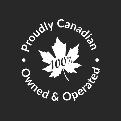 Proudly Canadian Badge - All White